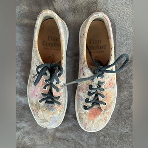 Finn Comfort shoes, floral design